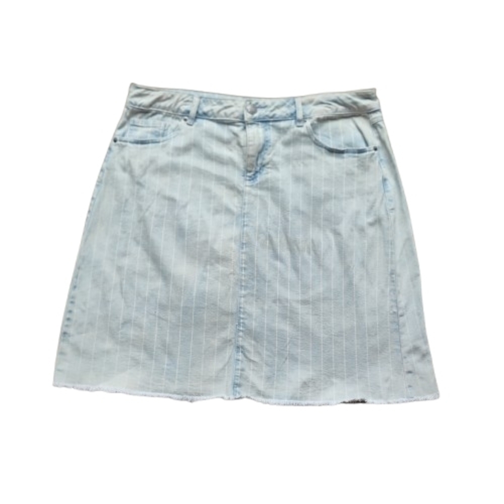 NWOT  EST. 1946 Stretch Short Denim Skirt Sz 14 Blue Grunge